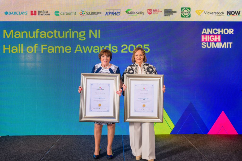 IPC MOULDINGS AND BRADFOR INDUCTED INTO MANUFACTURING HALL OF FAME 1 Manufacturing NI Hall of Fame 2025 Inductees Patricia Clements Joanne Liddle
